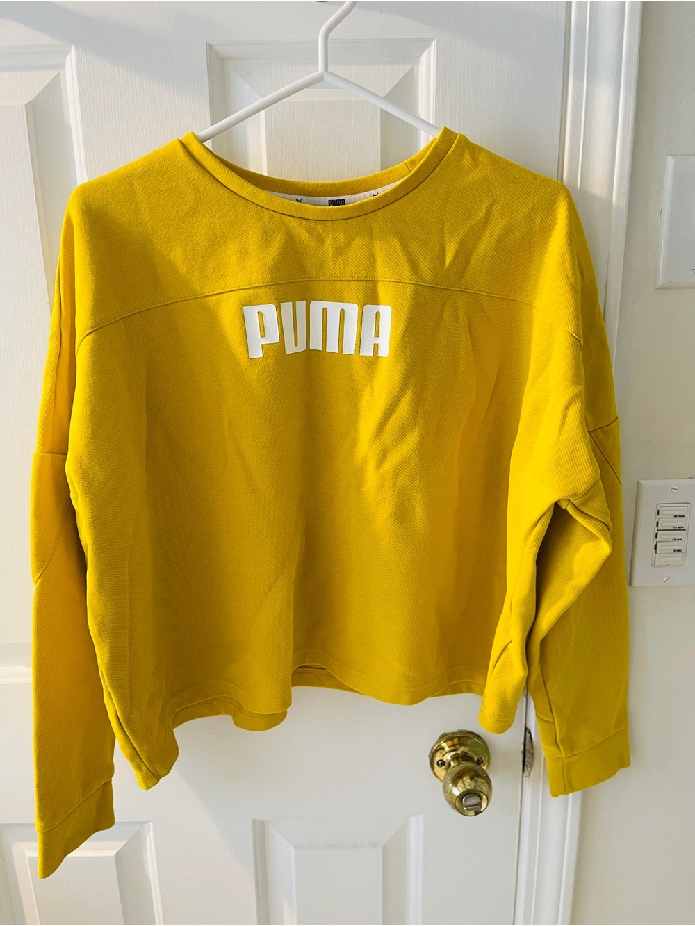 Puma Bright Yellow Logo Sweatshirt